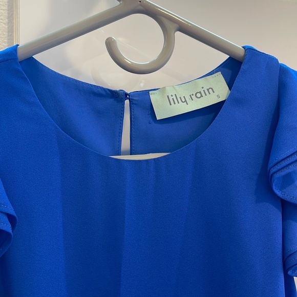 Blue Ruffle Dress - Picture 2 of 3